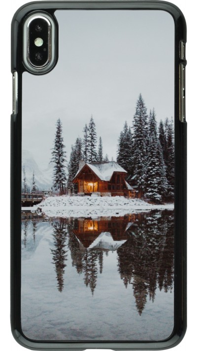 iPhone Xs Max Case Hülle - Winter 25 Winter house forest afternoon