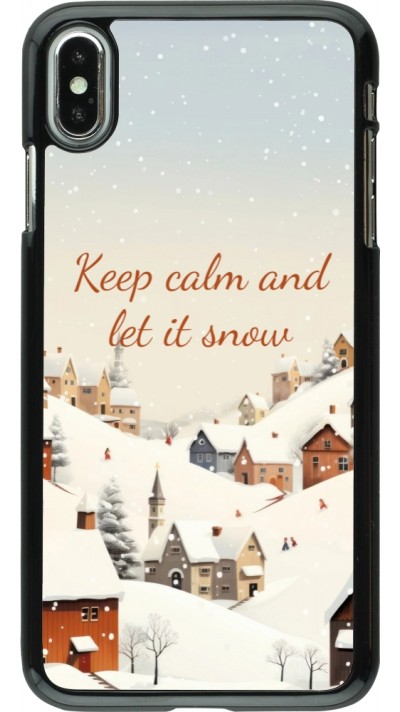 iPhone Xs Max Case Hülle - Winter 25 Winter Keep calm and let it snow