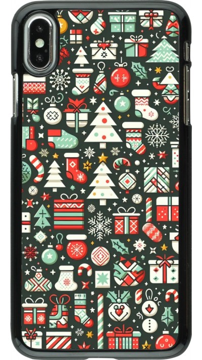 iPhone Xs Max Case Hülle - Weihnachten 2023 Flachmuster