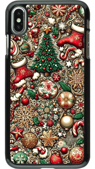 iPhone Xs Max Case Hülle - Weihnachten 2023 Mikromuster