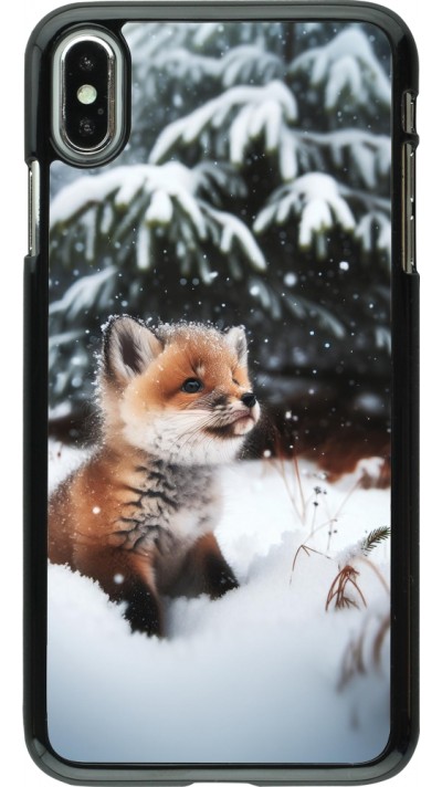 iPhone Xs Max Case Hülle - Weihnachten 2023 Fuechslein Tanne