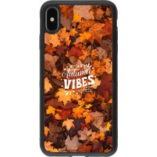 Coque iPhone Xs Max - Silicone rigide noir Autumn 25 Autumn vibes