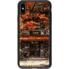 iPhone Xs Max Case Hülle - Silikon schwarz Autumn 25 Coffee shop