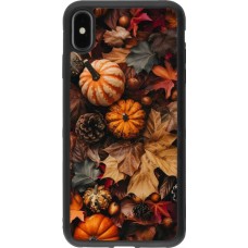 iPhone Xs Max Case Hülle - Silikon schwarz Autumn 25 Pumpkin
