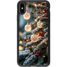 iPhone Xs Max Case Hülle - Silikon schwarz Christmas 25 Xmas Decorated Tree