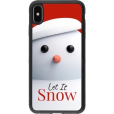 iPhone Xs Max Case Hülle - Silikon schwarz Christmas 25 Xmas Snowman