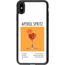 iPhone Xs Max Case Hülle - Silikon schwarz Cocktail Rezept Aperol Spritz