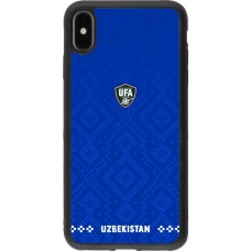 iPhone Xs Max Case Hülle - Silikon schwarz Usbekistan 2026 personalisierbares Fussballtrikot