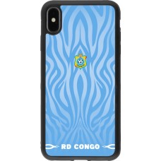 iPhone Xs Max Case Hülle - Silikon schwarz Demokratische Republik Kongo 2026 personalisierbares Fussballtrikot