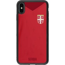 iPhone Xs Max Case Hülle - Silikon schwarz Serbien 2022 personalisierbares Fussballtrikot