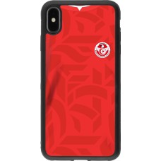 iPhone Xs Max Case Hülle - Silikon schwarz Tunesien 2022 personalisierbares Fussballtrikot