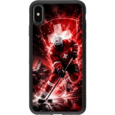iPhone Xs Max Case Hülle - Silikon schwarz Hockey World Championship Player