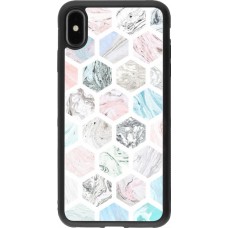 iPhone Xs Max Case Hülle - Silikon schwarz Marble Everything