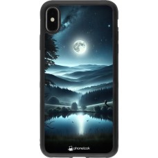 iPhone Xs Max Case Hülle - Silikon schwarz Ansicht des Nachthimmels