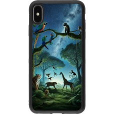 iPhone Xs Max Case Hülle - Silikon schwarz Paradies der exotischen Tiere
