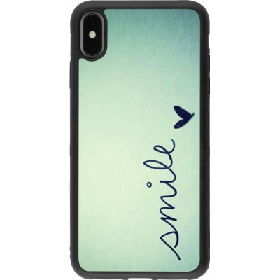 Hülle iPhone Xs Max - Silikon schwarz Smile