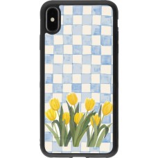 iPhone Xs Max Case Hülle - Silikon schwarz Blue vichy tulips 2026