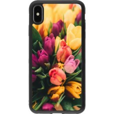 iPhone Xs Max Case Hülle - Silikon schwarz Bouquet of tulips 2026
