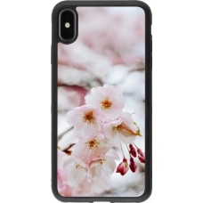 Coque iPhone Xs Max - Silicone rigide noir Cherry tree 2026