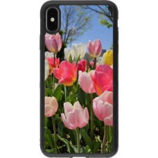 iPhone Xs Max Case Hülle - Silikon schwarz Tulips 2026
