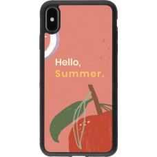 iPhone Xs Max Case Hülle - Silikon schwarz Summer 2025 Hello summer