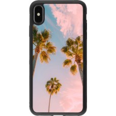 iPhone Xs Max Case Hülle - Silikon schwarz Summer 2025 Palmiers