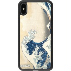 iPhone Xs Max Case Hülle - Silikon schwarz Kunstbild - Die große Welle vor Kanagawa - Hokusai