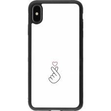 iPhone Xs Max Case Hülle - Silikon schwarz Valentine 2024 heart by Millennials