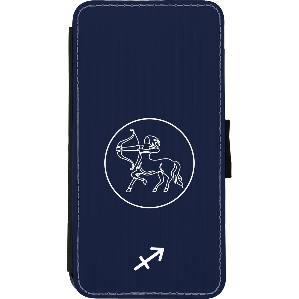 iPhone Xs Max Case Hülle - Wallet schwarz Astrologie Schütze