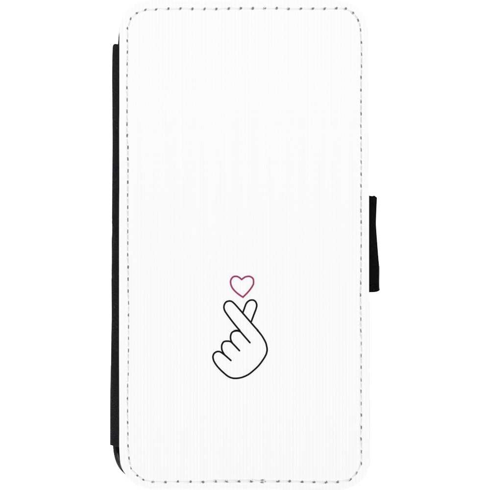 iPhone Xs Max Case Hülle - Wallet schwarz Valentine 2024 heart by Millennials
