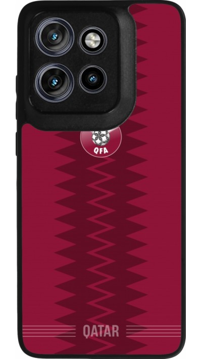 Motorola Moto S50 Case Hülle - Silikon schwarz Qatar 2026 personalisierbares Fussballtrikot