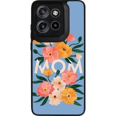 Coque Motorola Moto S50 - Silicone rigide noir Mom 2026 Flowers