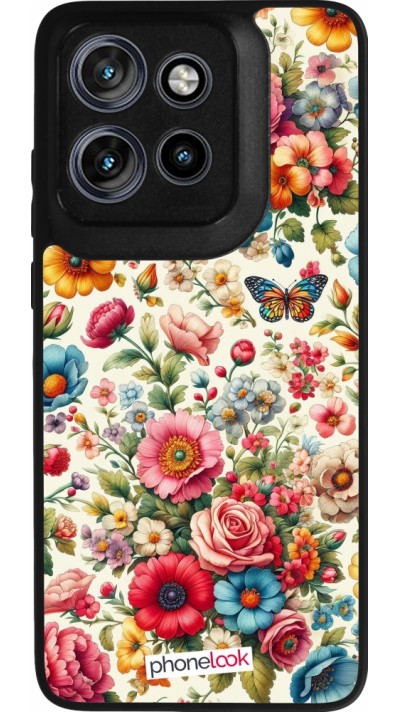 Motorola Moto S50 Case Hülle - Silikon schwarz Spring 25 fruehling bluetend