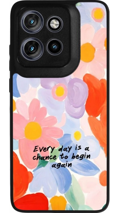 Coque Motorola Moto S50 - Silicone rigide noir Every day is a chance Spring 2026