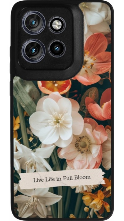 Coque Motorola Moto S50 - Silicone rigide noir Full Bloom Spring 2026