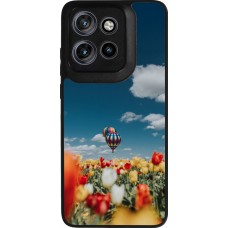 Motorola Moto S50 Case Hülle - Silikon schwarz Hot air balloon Spring 2026