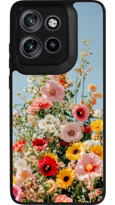 Coque Motorola Moto S50 - Silicone rigide noir Spring flowers Spring 2026