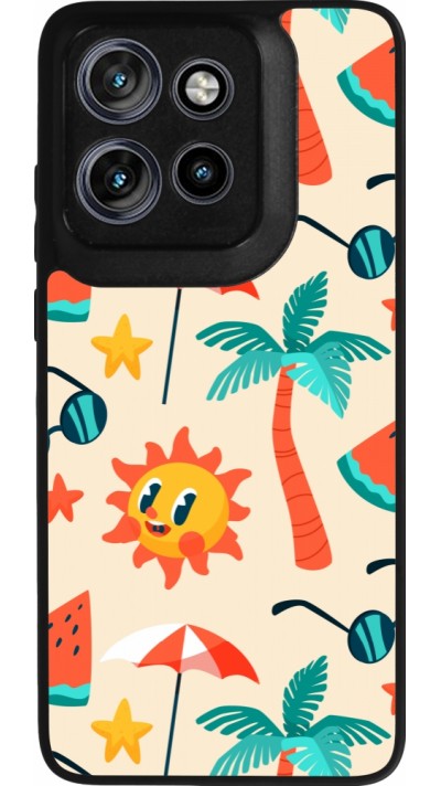 Motorola Moto S50 Case Hülle - Silikon schwarz Summer 2025 Pattern soleil