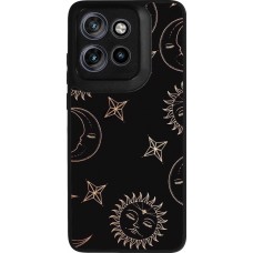 Motorola Moto S50 Case Hülle - Silikon schwarz Suns and Moons