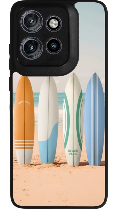 Motorola Moto S50 Case Hülle - Silikon schwarz Summer surfboard 2025