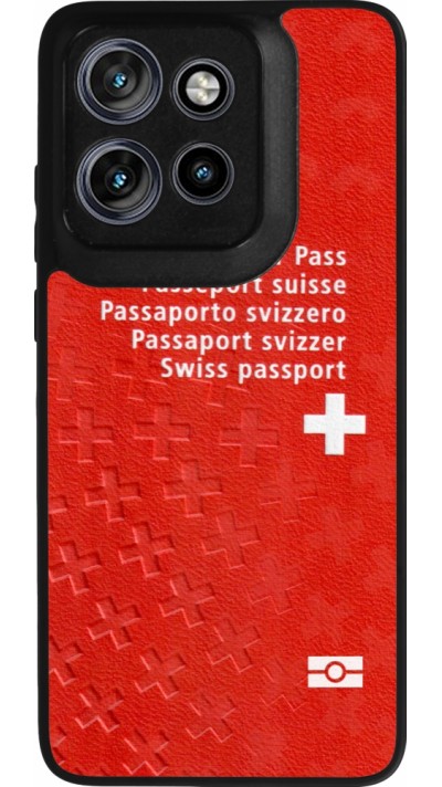 Motorola Moto S50 Case Hülle - Silikon schwarz Swiss Passport