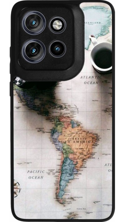 Motorola Moto S50 Case Hülle - Silikon schwarz Travel 01