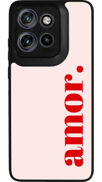 Motorola Moto S50 Case Hülle - Silikon schwarz Valentine 2024 amor