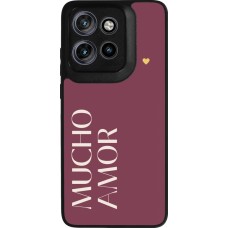 Motorola Moto S50 Case Hülle - Silikon schwarz Valentine 2024 mucho amor rosado