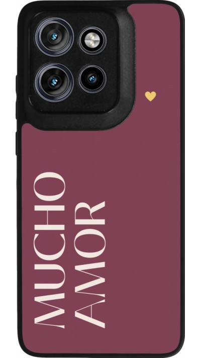 Motorola Moto S50 Case Hülle - Silikon schwarz Valentine 2024 mucho amor rosado