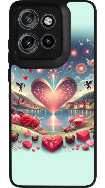 Motorola Moto S50 Case Hülle - Silikon schwarz Valentin 2025 Schick