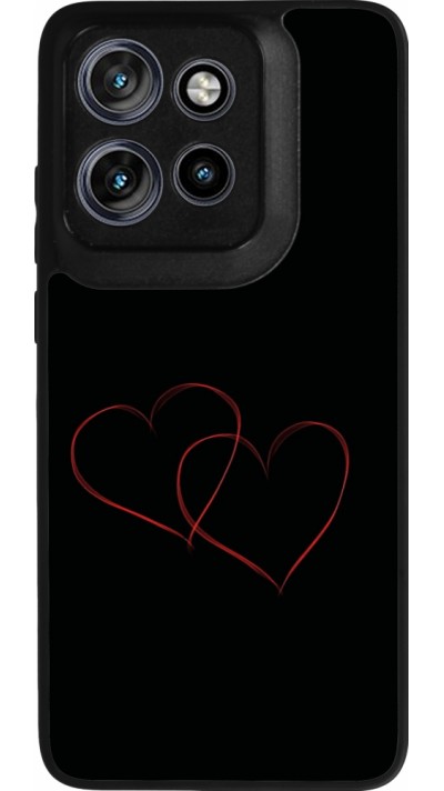 Motorola Moto S50 Case Hülle - Silikon schwarz Valentine 2023 attached heart
