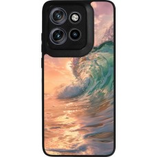 Motorola Moto S50 Case Hülle - Silikon schwarz Wave Sunset