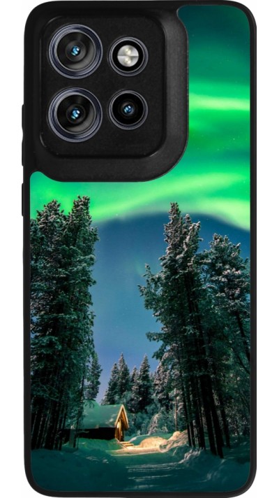 Coque Motorola Moto S50 - Silicone rigide noir Winter 22 Northern Lights