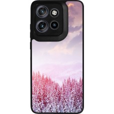 Motorola Moto S50 Case Hülle - Silikon schwarz Winter 22 Pink Forest